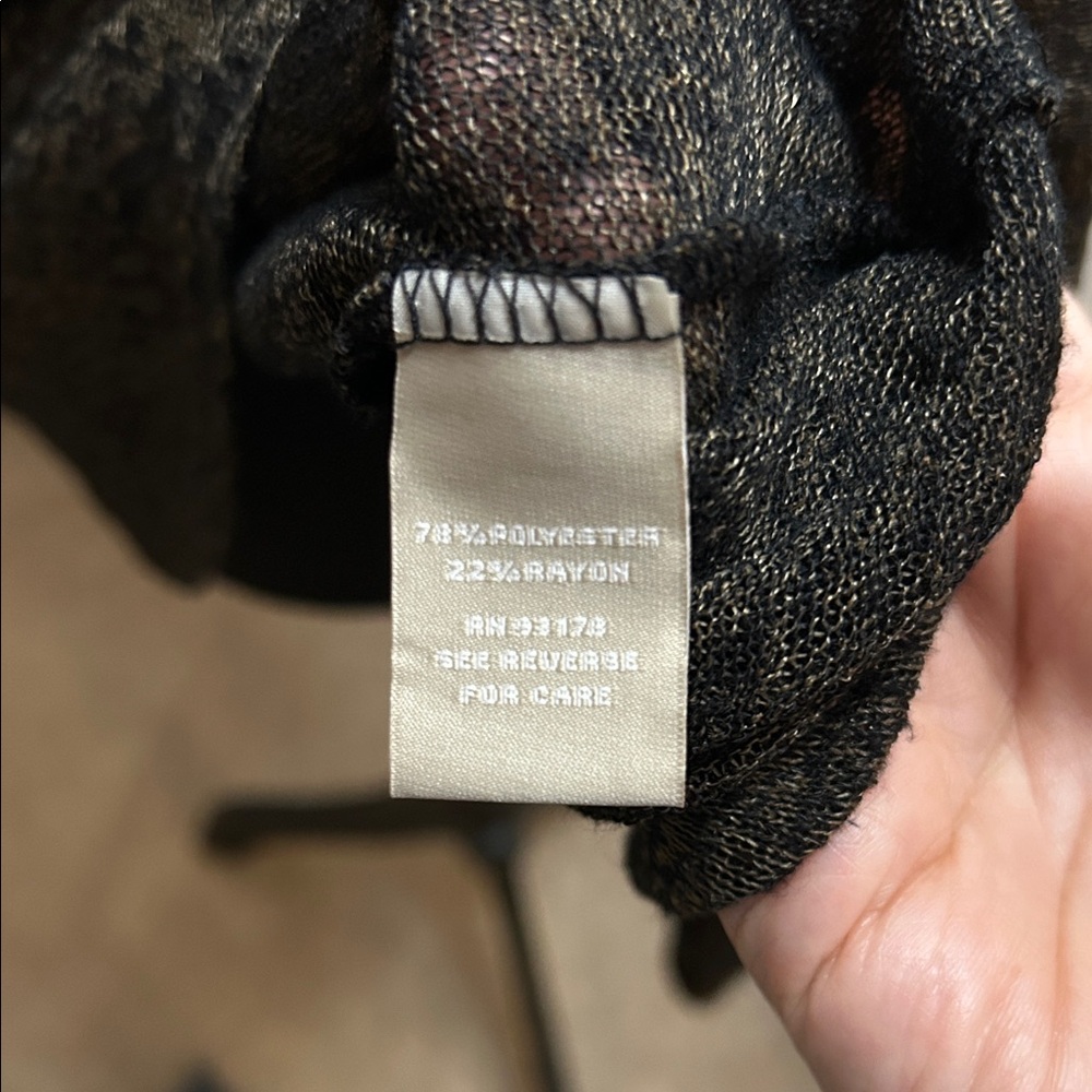 Joan Vass Black and Gold Dolman Sleeve small Blouse - Picture 6 of 9